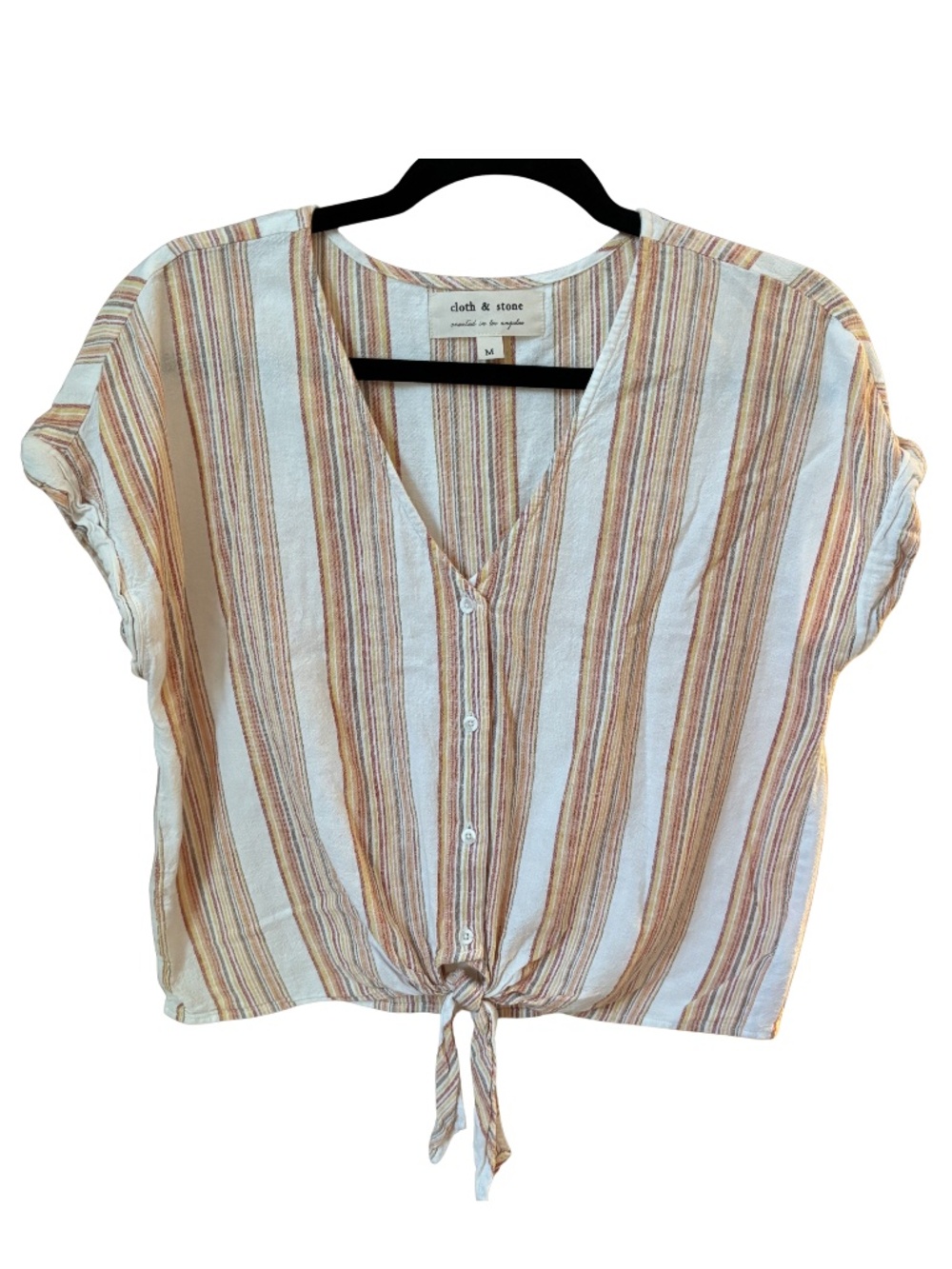 Cloth & Stone Striped Crop Top